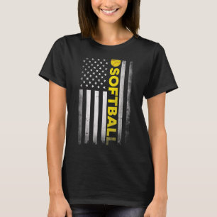 Camiseta Pai de Softball Mãe dos Estados Unidos Roupa de Ba