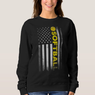 Camiseta Pai de Softball Mãe dos Estados Unidos Roupa de Ba