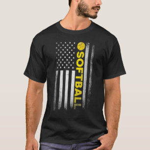 Camiseta Pai de Softball Mãe dos Estados Unidos Roupa de Ba