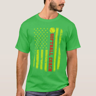Camiseta Pai de softball Mãe EUA Roupa de bandeira american