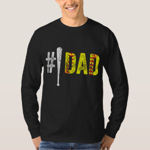 Camiseta Pai de Softball Número Um - Pai de Jogador de Soft