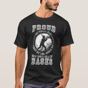 Camiseta Pai De Softball Orgulhoso Com Gordura De Softball