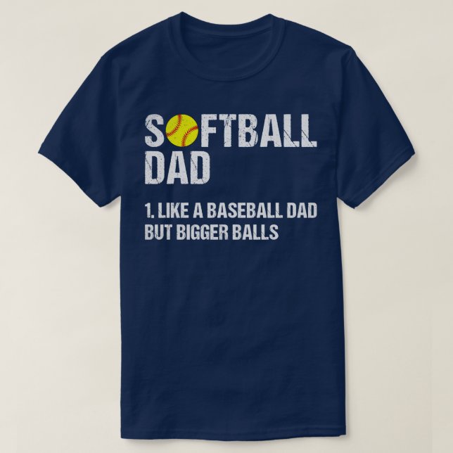 Camiseta Pai de softball TSirt (Frente do Design)