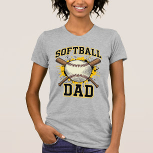 Camiseta Pai de Softball Vintage Varsity Projeto de Tacos C