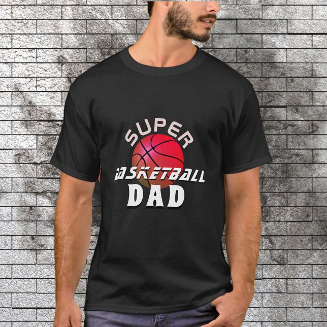 Camiseta Pai de Super Basquete Padre Negro (Criador carregado)
