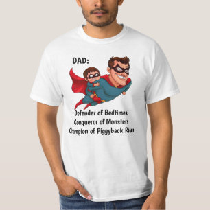 Camiseta Pai de super-heróis personalizado branco