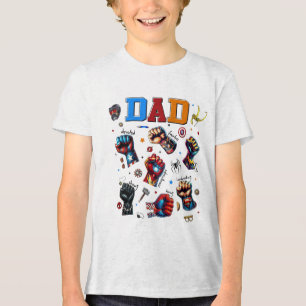 Camiseta Pai de super-heróis provoca forças