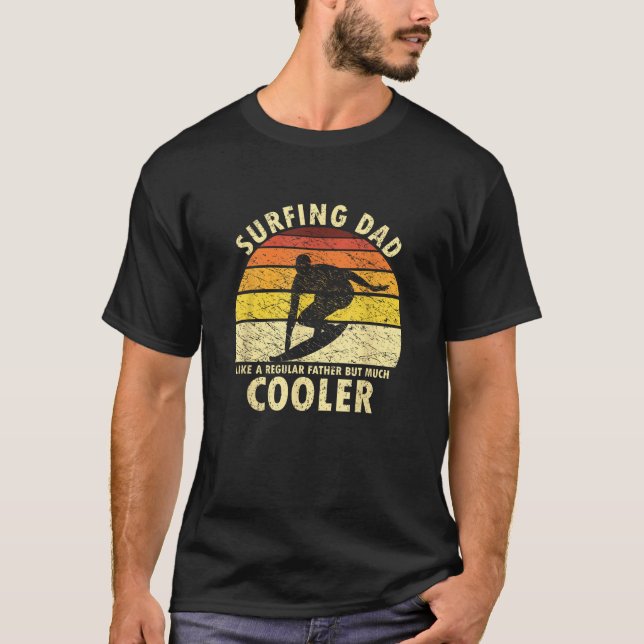 Camiseta Pai de surfe surfando surfando padre T Shir (Frente)