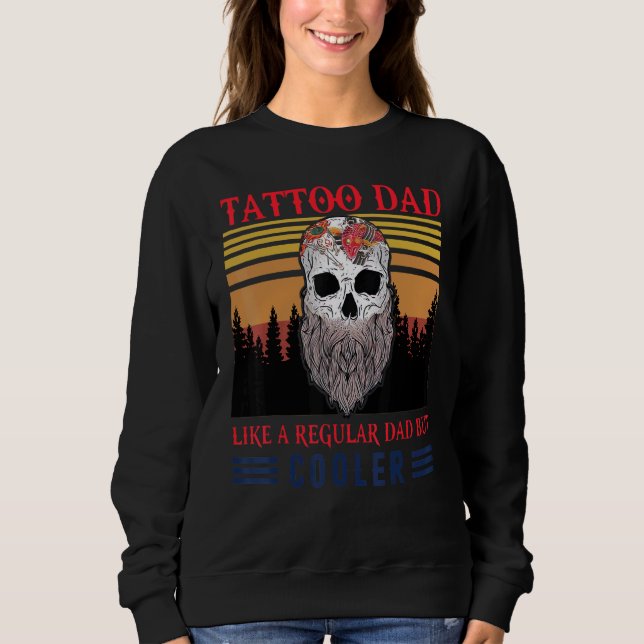 Camiseta Pai De Tatuagem Como Um Pai Regular, Mas Uma Vinta (Frente)