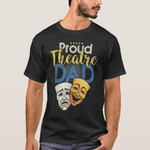 Camiseta Pai de Teatro Orgulhoso - Parente de Máscara de Dr