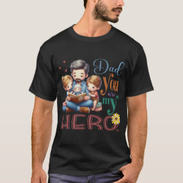 Camiseta Pai De Tempo De Leitura Da Família Você É Meu Heró