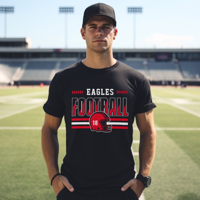 Camiseta Pai de Time de Futebol com Faixa Vermelha Personal (Criador carregado)