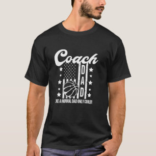 Camiseta Pai De Treinador De Basquete Como Um Pai Normal Ap