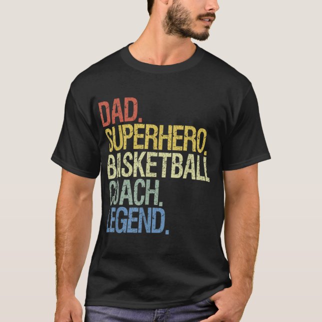 Camiseta Pai de treinador de basquetebol (Frente)