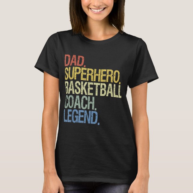 Camiseta Pai de treinador de basquetebol (Frente)