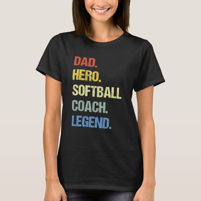 Camiseta Pai de treinador de softball (Frente)