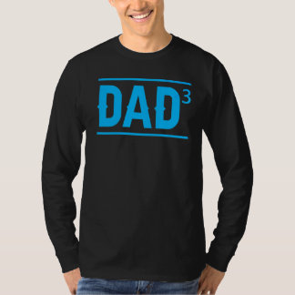 Camiseta Pai De Três Pais Dias de os pais Padres Sayings Pa