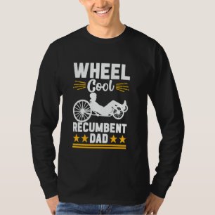 Camiseta Pai de triciclo reclinado pedalando Bicicleta recl