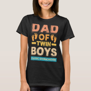 Camiseta Pai De Twin Boys Clássicos Pai Gêmeo Do Superaqued