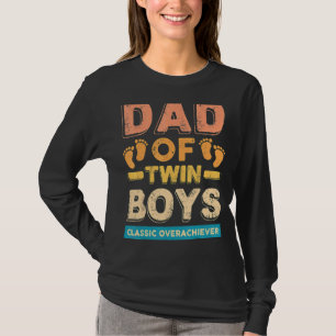 Camiseta Pai De Twin Boys Clássicos Pai Gêmeo Do Superaqued
