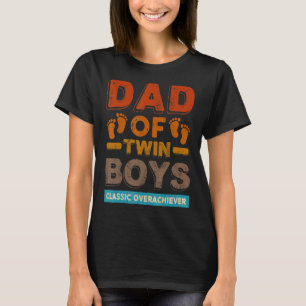 Camiseta Pai De Twin Boys Clássicos Pai Gêmeo Do Superaqued