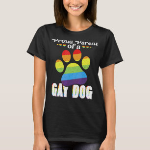 Camiseta Pai De Um Cachorro Gay Lgbtq Rainbow Pride Cachorr