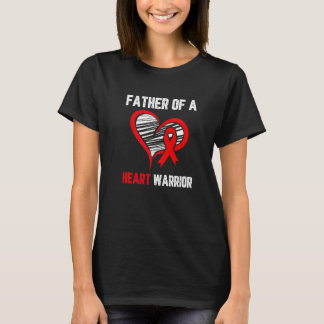 Camiseta Pai de um guerreiro do coração Conscientização sob