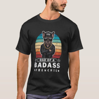 Camiseta Pai de um MauAss Frenchie Bulldog Mischievous Engr