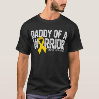 Camiseta Pai de um Pai de Cancer de infância do guerreiro
