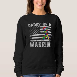 Camiseta Pai De Uma Consciência De Autismo Do Guerreiro Par