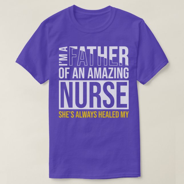 Camiseta Pai de uma enfermeira presente mãe de LPN RN CNA B (Frente do Design)