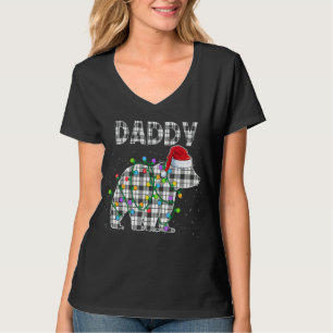 Camiseta Pai de Urso de Natal Xadrez Branco Preto Matchi Xm