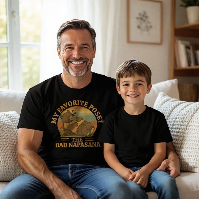 Camiseta Pai de Urso Engraçado Napasana Yoga (Criador carregado)