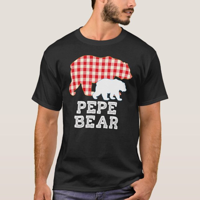 Camiseta Pai de Urso Excelente de Pepe Xadrez Avô Dia Pro (Frente)