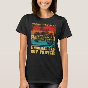 Camiseta Pai De Vintage De Motocicleta Mens Como Um Da Norm