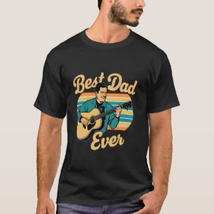 Camiseta Pai de Violão Acústico Melhor Pai Música Celebraçã