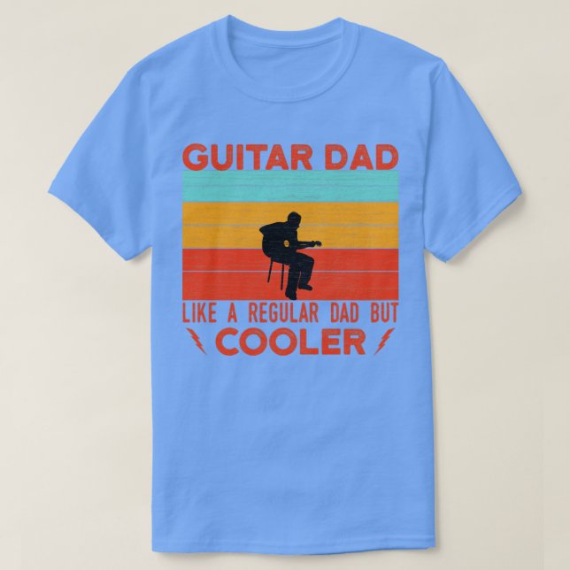 Camiseta Pai De Violão Como Um Pai Regular, Mas Mais Frio (Frente do Design)