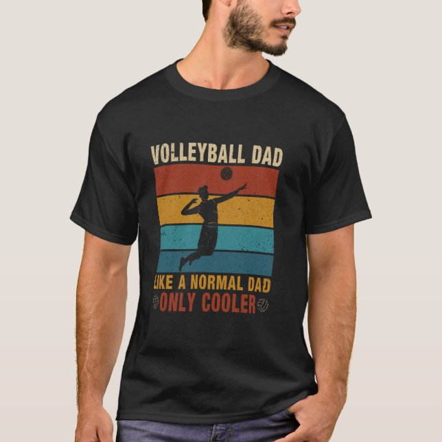 Camiseta Pai De Voleibol Como Pai Normal Só Mais Frio (Frente)