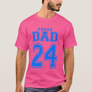 Camiseta Pai de Voleibol Orgulhoso Número 24 B