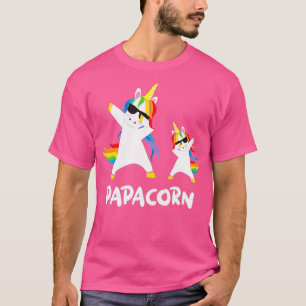Camiseta Pai de vovô engraçado Papa Unicorn Papacorn Dab Da
