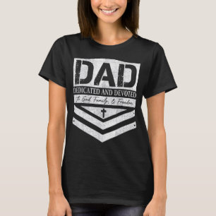 Camiseta Pai Dedicado E Devotado Dia de os pais Feliz