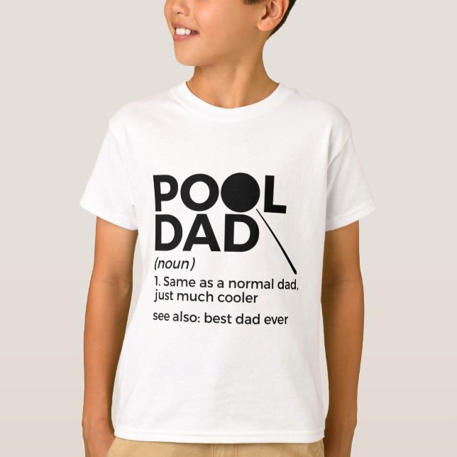Camiseta Pai Definição de piscina — Bilhetes engraçados Mel (Frente)