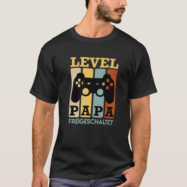 Camiseta Pai Desbloqueado do Nível Papa (Frente)