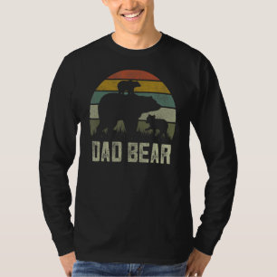 Camiseta Pai dia de os pais Pai Dois Cub Filhos Pai Urso