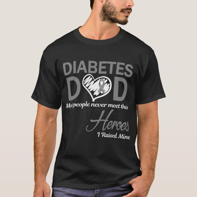 Camiseta Pai Diabético Eu Criei o Meu (Frente)