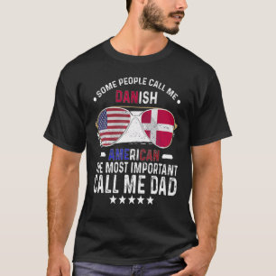 Camiseta Pai dinamarquês Dinamarca Dia de os pais Papa Amér