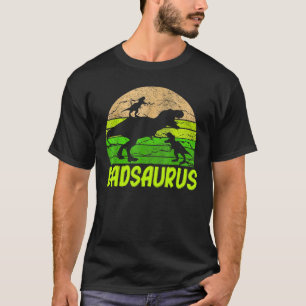 Camiseta Pai Dinosaur Dadsaurus 2 Duas Crianças Natal Pai