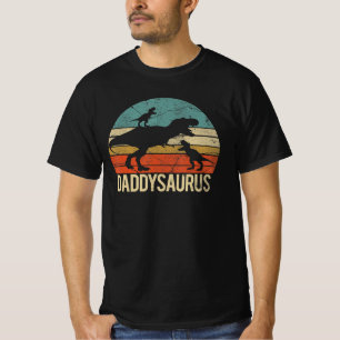 Camiseta Pai Dinossaur Daddysaurus 2 Dois filhos natal Gi