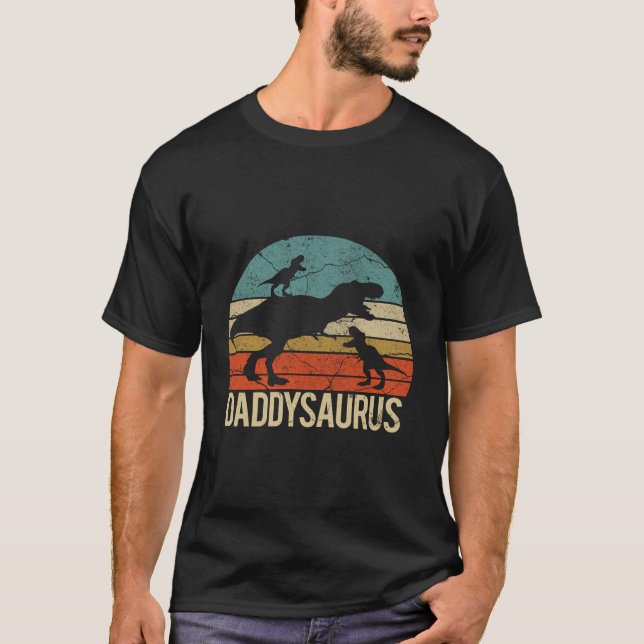 Camiseta Pai Dinossaur Daddysaurus 2 Dois Para Pai (Frente)
