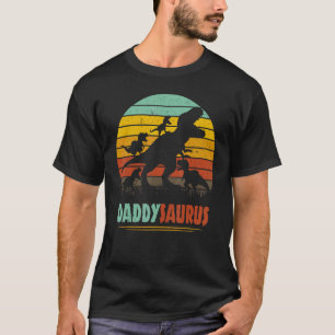 Camiseta Pai Dinossaur Daddysaurus 4 4 filhos por pai